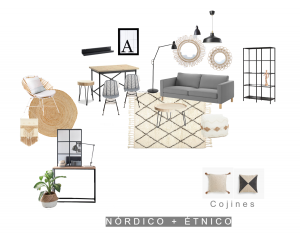 proyecto de decoracion nordico etnico